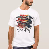 Keepin' It Reel Fish Flag T-Shirt (Vorderseite)