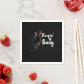 Keepin It Saxy Saxophones Jazz Band Player Gift Serviette (Beispiel)