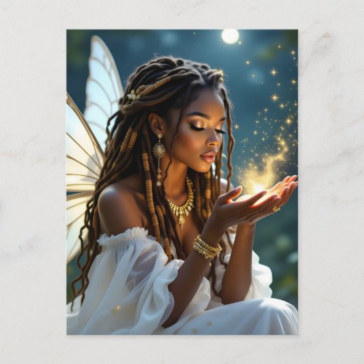 Keeping in Touch | Fairy and Gold Dust Postkarte (Vorderseite)