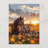 Keeping in Touch | Horse Themed Postkarte (Vorderseite)