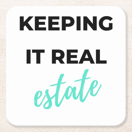 Keeping It Real Estate 2 Rechteckiger Pappuntersetzer (Vorderseite)
