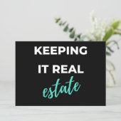 Keeping It Real Estate Feiertagskarte (Stehend Vorderseite)