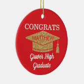 Keepsake! Congrats Any Graduate Ceramic Ornament (Rechts)