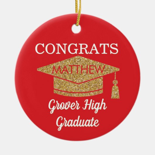 Keepsake! Congrats Any Graduate Ceramic Ornament (Vorne)
