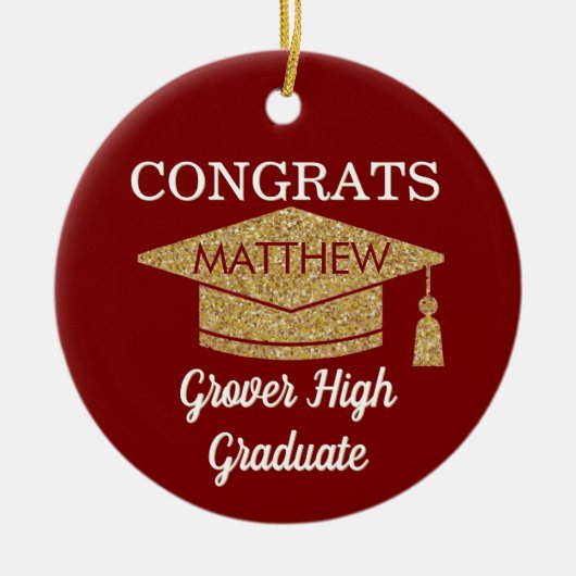 Keepsake! Congrats Any Graduate Ceramic Ornament (Vorne)
