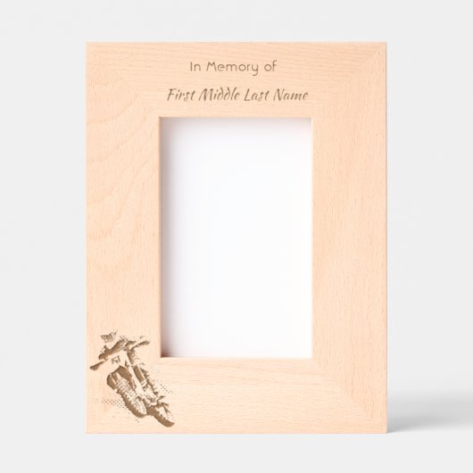 Keepsake Memorial Motocross Motorcycle Racing Geätzte Rahmen (Vorderseite)