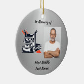 Keepsake Memorial Semi-Truck Tractor-trailer Keramik Ornament (Rechts)