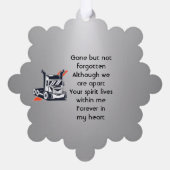 Keepsake Memorial Semi-Truck Tractor-trailer Ornament Karte (Rückseite)