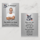 Keepsake Memorial Semi-Truck Tractor-trailer Visitenkarte (Vorne/Hinten)