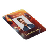 Keepsake Memorial  SemiTruck Tractor-trailer  Magnet (Rechte Seite)