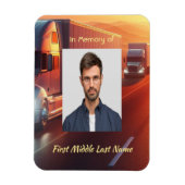 Keepsake Memorial SemiTruck Tractor-trailer Magnet (Vertikal)