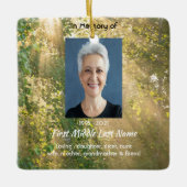 Keepsake Memorial Sunshine Golden Forest Keramikornament (Vorderseite)