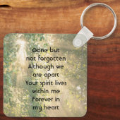 Keepsake  Memorial Sunshine Golden Forest Schlüsselanhänger (Rückseite)