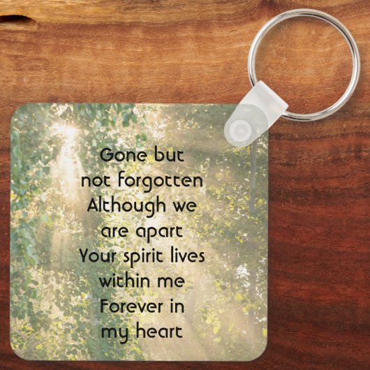 Keepsake Memorial Sunshine Golden Forest Schlüsselanhänger (Rückseite)