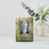 Keepsake Memorial Sunshine Golden Forest Visitenkarte (Stehend Vorderseite)