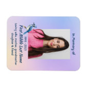 Keepsake Memorial Watercolor Bluejay Garden Magnet (Horizontal)