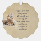 Keepsake Memorial Watercolor Seals Animals Ornament Karte (Rückseite)