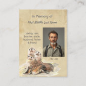 Keepsake Memorial  Watercolor Seals Animals Visitenkarte (Vorderseite)