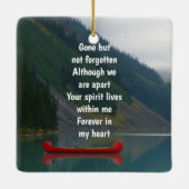 Keepsake Memorial Wilderness Lake Canoe Keramikornament (Rückseite)