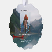 Keepsake Memorial Wilderness Lake Canoe Ornament Karte (Links)