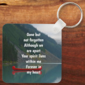 Keepsake Memorial Wilderness Lake Canoe Schlüsselanhänger (Rückseite)