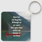 Keepsake Memorial Wilderness Lake Canoe Schlüsselanhänger (Rückseite)