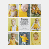 Keepsake Poem to Grandma Nana from Grandkids Photo Fleecedecke (Vorderseite)