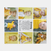 Keepsake Poem to Grandma Nana from Grandkids Photo Fleecedecke (Vorderseite (Horizontal))