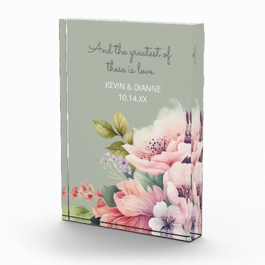 Keepsake Wedding Gift! Custom Love Fotoblock (Rechts)