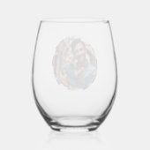 Keepsake Wine Glass with Any Photo Weinglas Ohne Stiel (Rückseite)