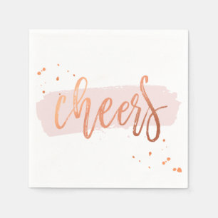 KEERS HAND LETTERED SCRIPT Typ Kupferrot Rosa Serviette