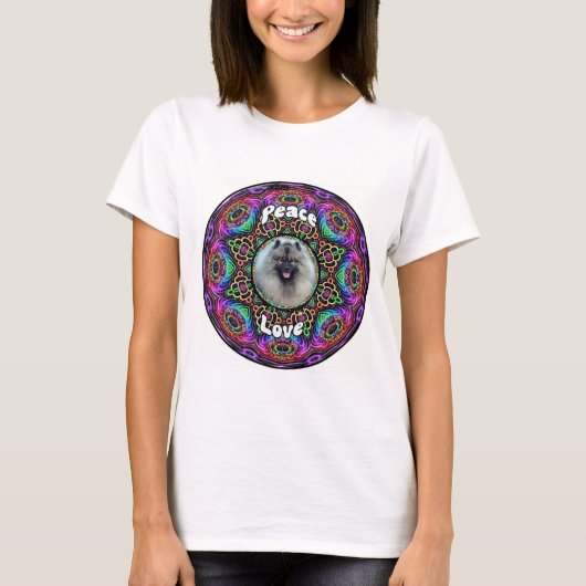 Kees auf schlichten lila Mandala T Shirt (Vorderseite)