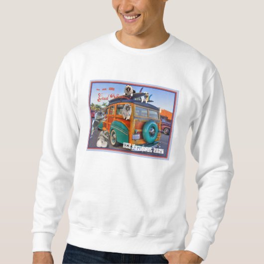 Kees in einem Woodie Wagon Sweatshirt (Vorderseite)