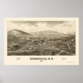 Keeseville, New York Panoramic Map - 1887 Poster (Vorne)