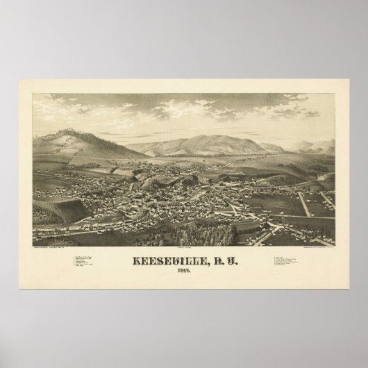Keeseville NY 1887 Print Poster (Vorne)