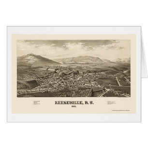 Keeseville, panoramische Karte New York - 1887