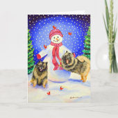 Keeshon Christmas Cards Feiertagskarte (Vorderseite)