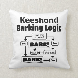 Keeshond-Abstreifenlogik Kissen