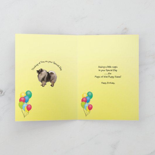 Keeshond-alles Gute zum Geburtstag Karte (Innenseite)