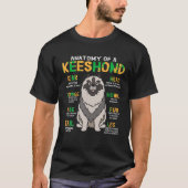 Keeshond Anatomy Funny Dog Mum Vater Geschenk T Sh T-Shirt (Vorderseite)