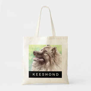 Keeshond-Aquarell-Porträt Tragetasche