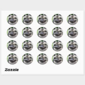 Keeshond Art Geschenke Runder Aufkleber (Blatt)