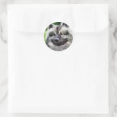 Keeshond Art Geschenke Runder Aufkleber (Tasche)