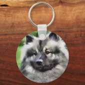 Keeshond Art Geschenke Schlüsselanhänger (Vorderseite)