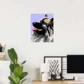 Keeshond Art Poster (Heimbüro)