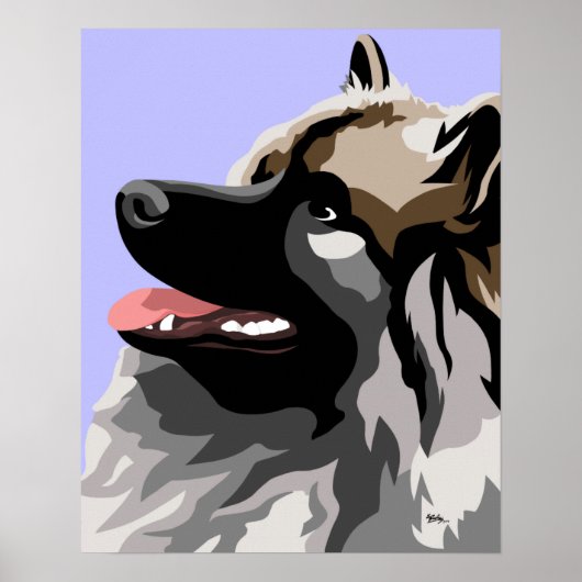 Keeshond Art Poster (Vorne)
