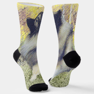 Keeshond Aspen Malerei - Süße originelle Hundekuns Socken