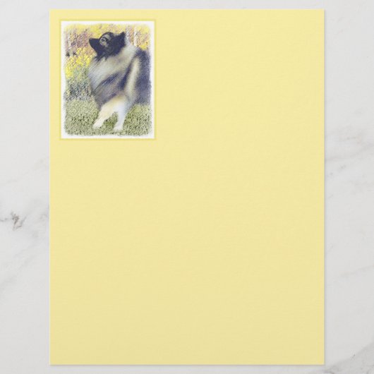 Keeshond Aspen Painting - Niedliche Originalkunst (Vorderseite)