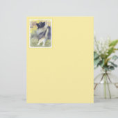 Keeshond Aspen Painting - Niedliche Originalkunst (Stehend Vorderseite)
