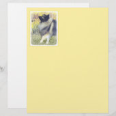 Keeshond Aspen Painting - Niedliche Originalkunst (Vorne/Hinten)